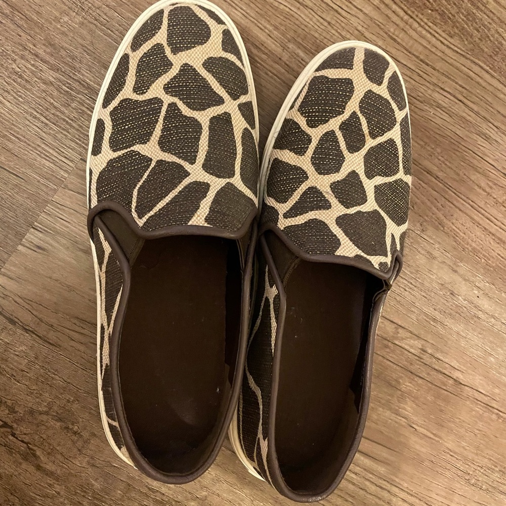 Cole Haan women animal print slip on shoes